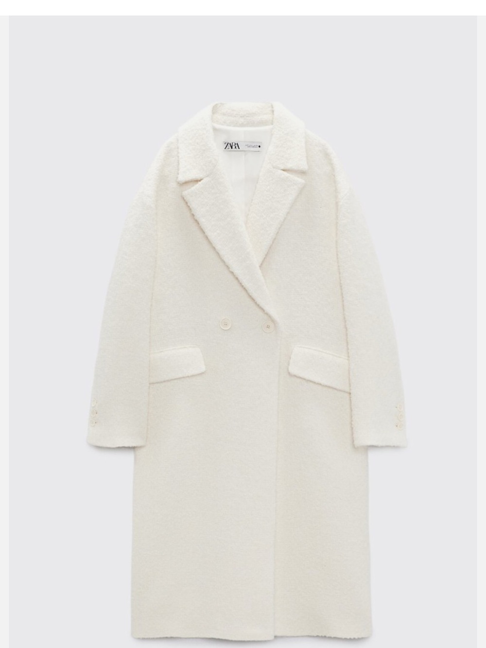 Zara will blend ecru cream coat
